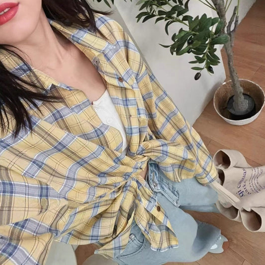 Loose Casual Plaid Shirt