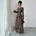 Leopard Apricot Dress