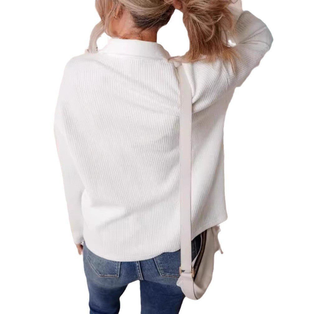 Loose Long-Sleeve Blouse