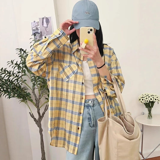 Loose Casual Plaid Shirt