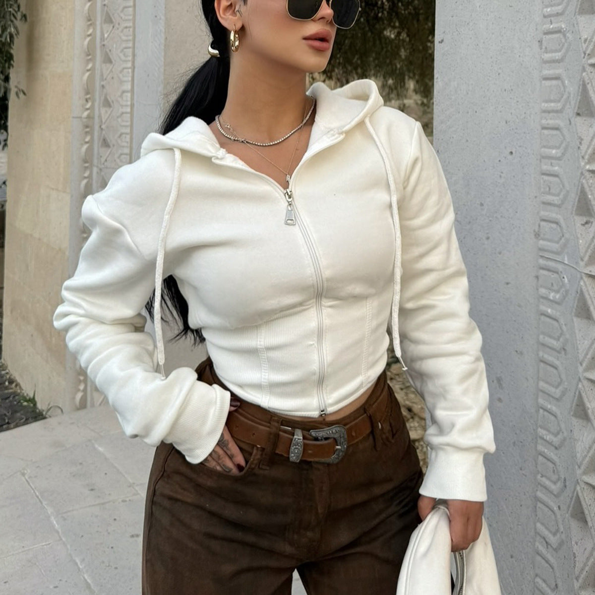 Slimming Crop Hoodie