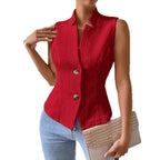 V-Neck Button Vest