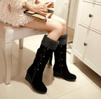Suede Wedge Boots
