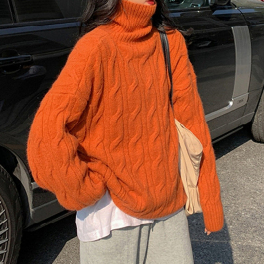 Twisted High-Neck Sweater