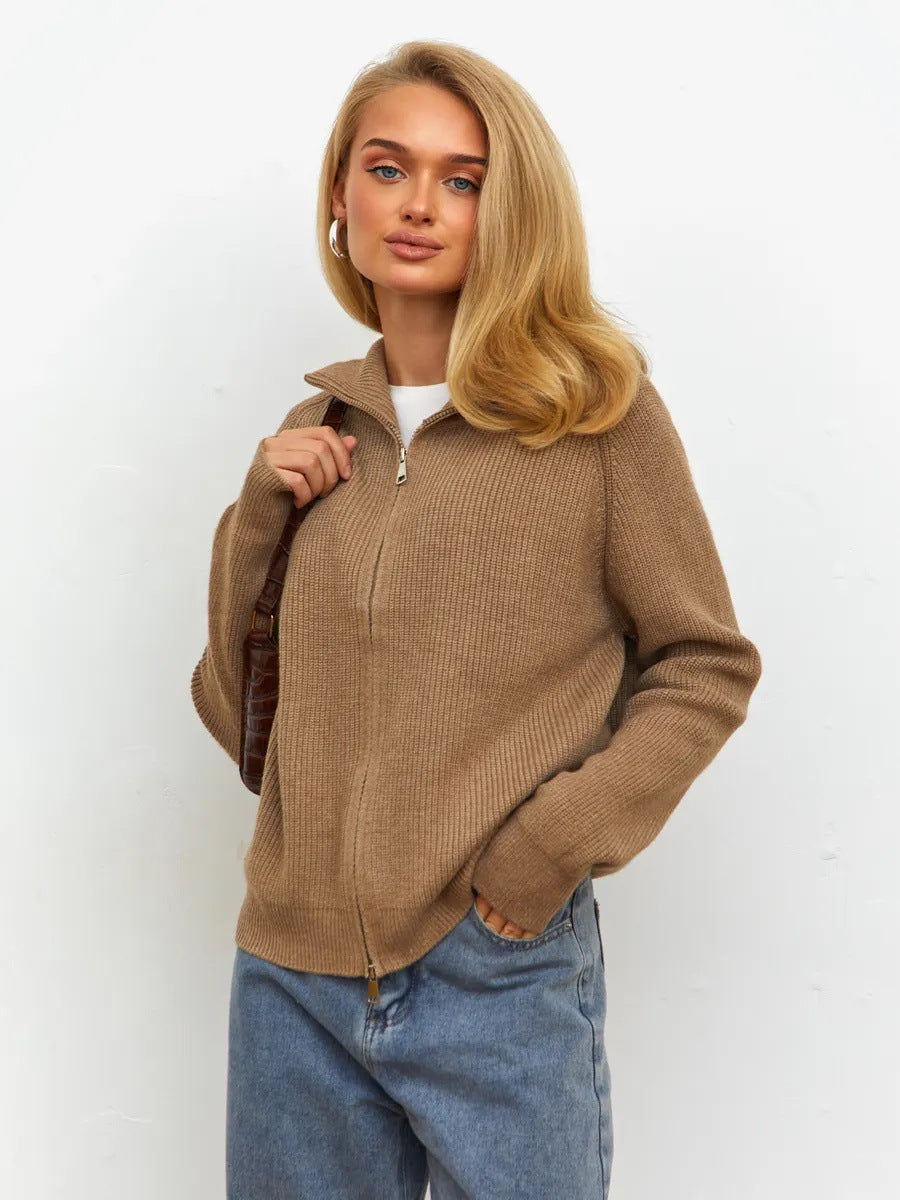 Knit Dual-Zip Sweater