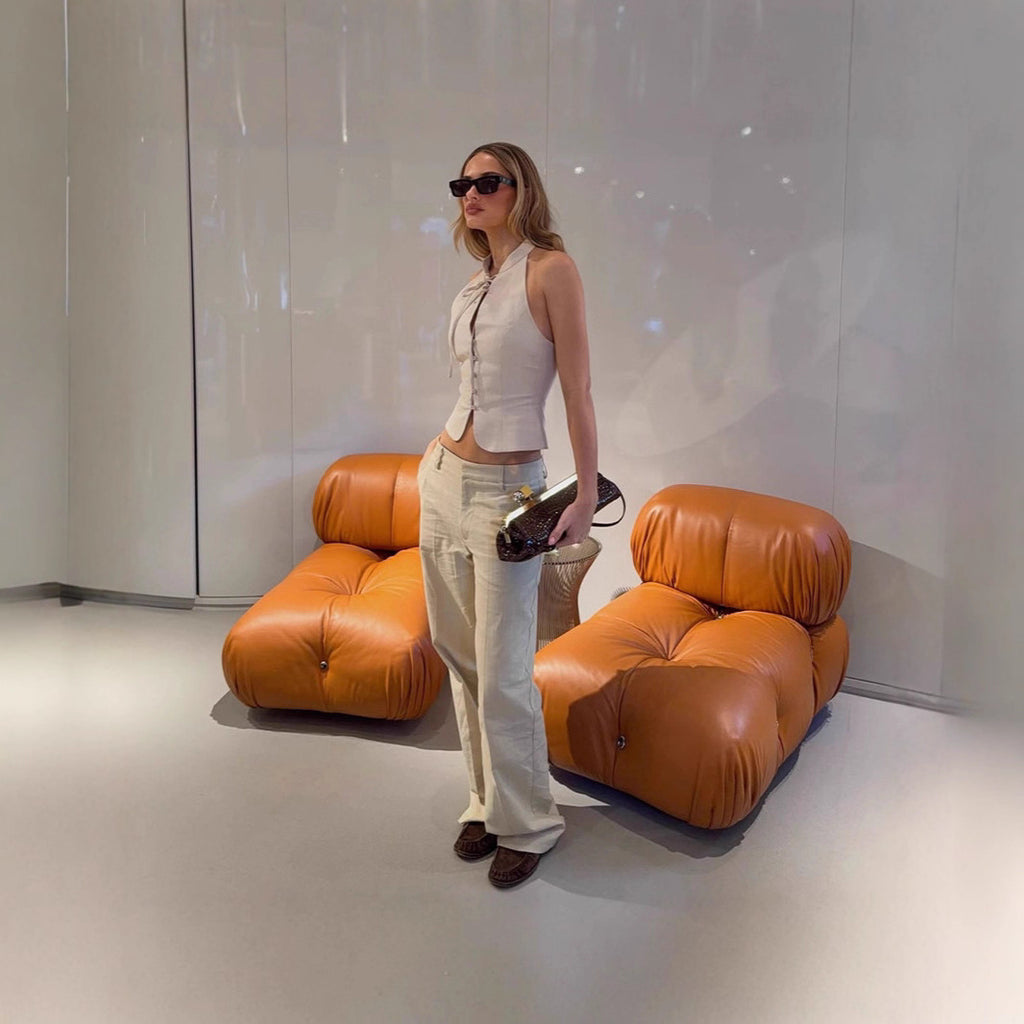 Retro Backless Cropped