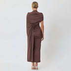 Pleated A-Line Maxi Dress