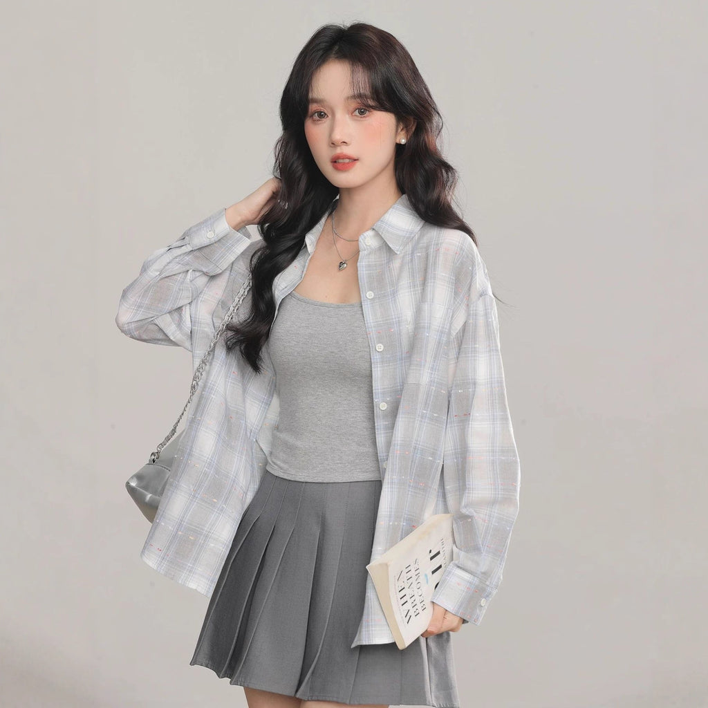 Checkered Patchwork Shirt