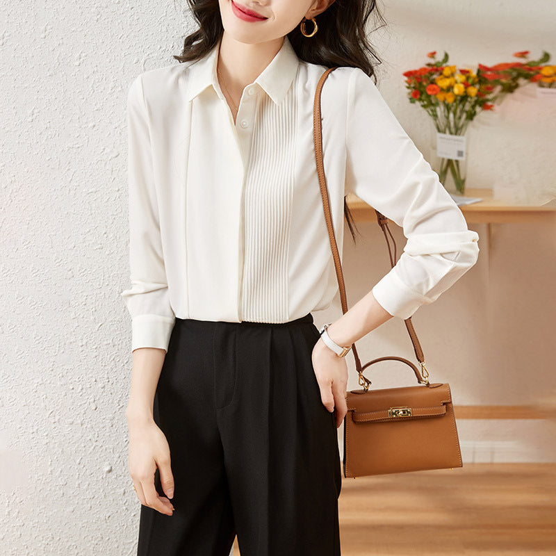 Pleated Chiffon Shirt
