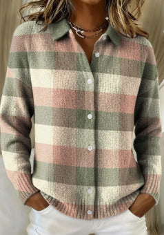 Solid Lapel Cardigan