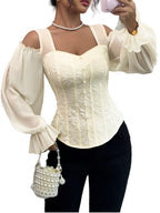 3D Puff Sleeve Blouse