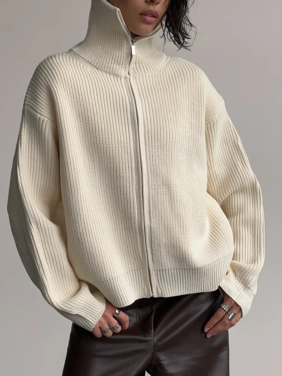 Knit Dual-Zip Sweater