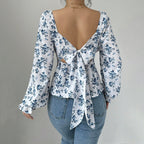 Floral Backless Top