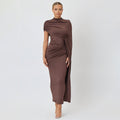 Pleated A-Line Maxi Dress