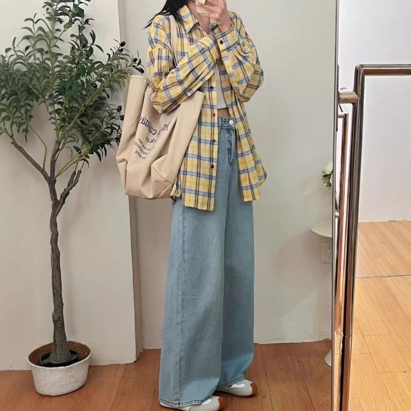 Loose Casual Plaid Shirt