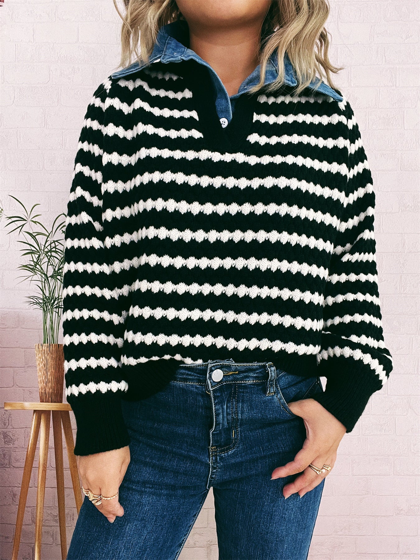 Denim Patchwork Stripe