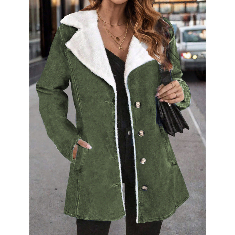 Plush Mid-Length Coat