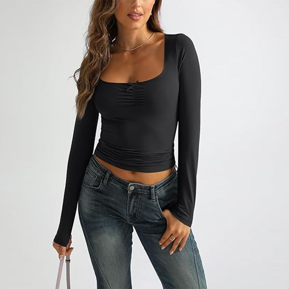 U-neck Tight-fitting Top