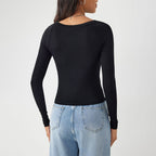 High-elastic Knitted Long-sleeve T-shirt