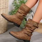 Mid-Calf Block Boots