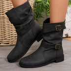 Mid-Calf Block Boots