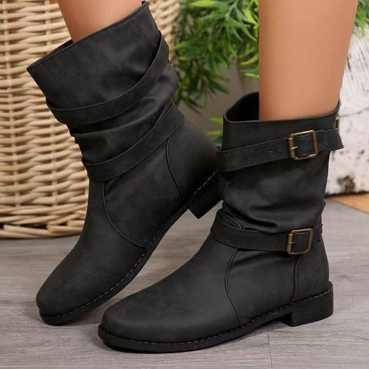 Mid-Calf Block Boots
