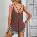 Sleeveless Button-up Top