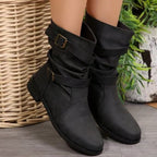 Mid-Calf Block Boots