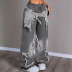 Retro Star Patchwork Jeans