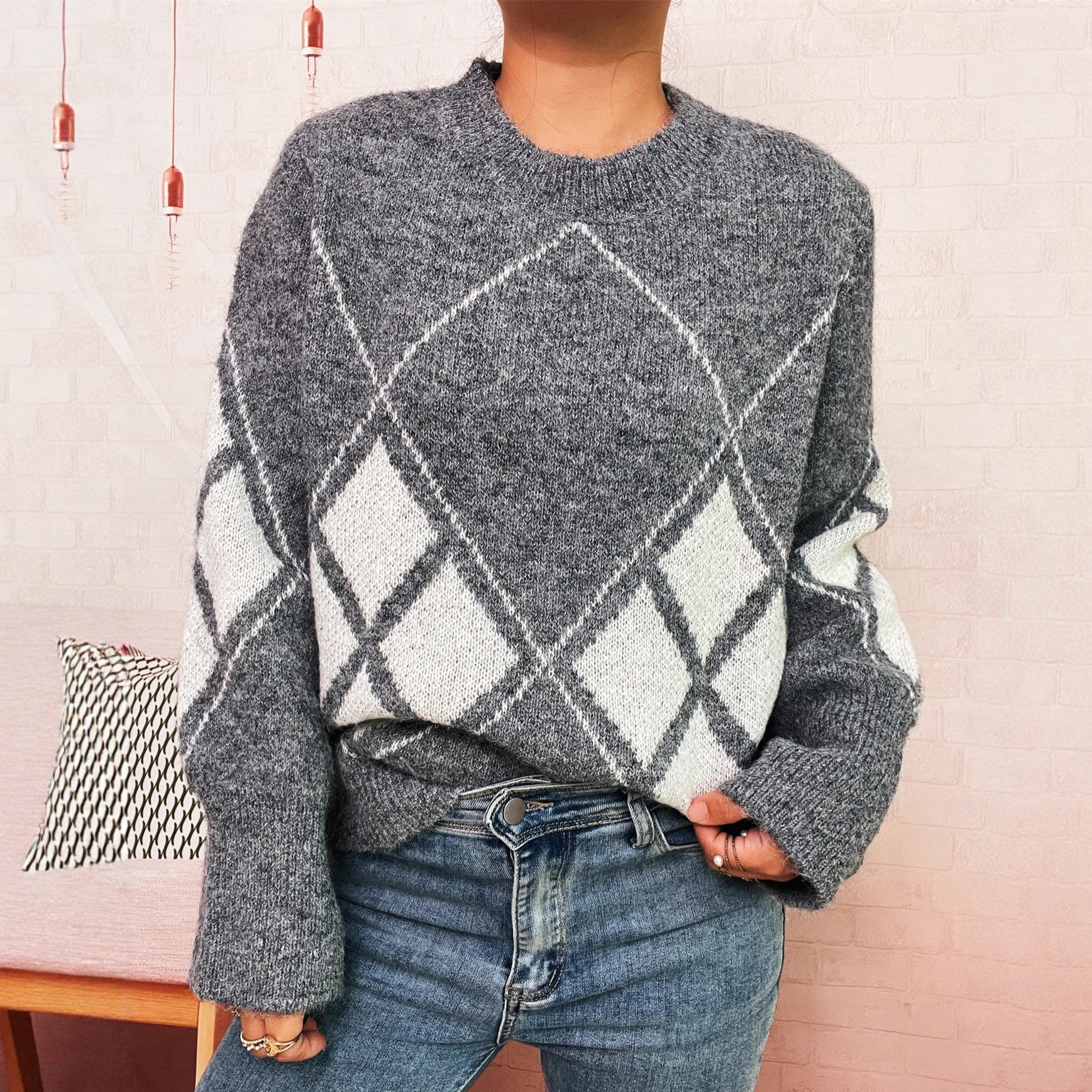 Diamond Knit Sweater