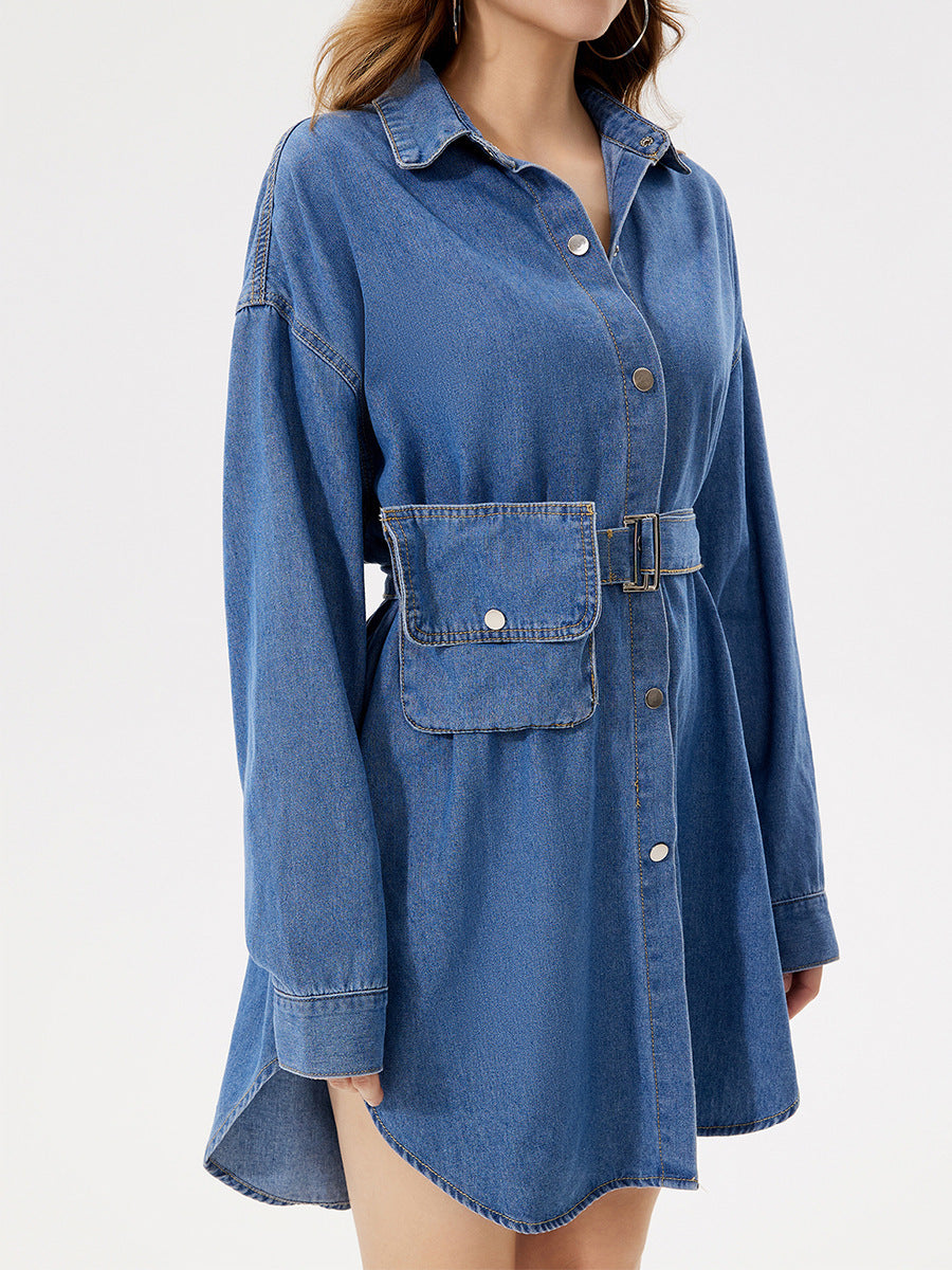 Tie-Waist Baggy Shirt