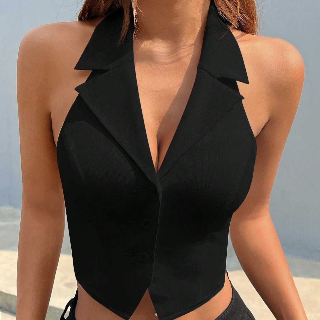 V-neck Halter Top