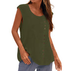 Asymmetric Linen Top