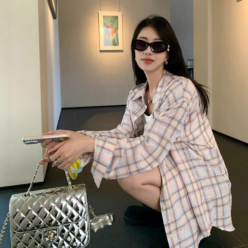 Pink Plaid Street Shirt