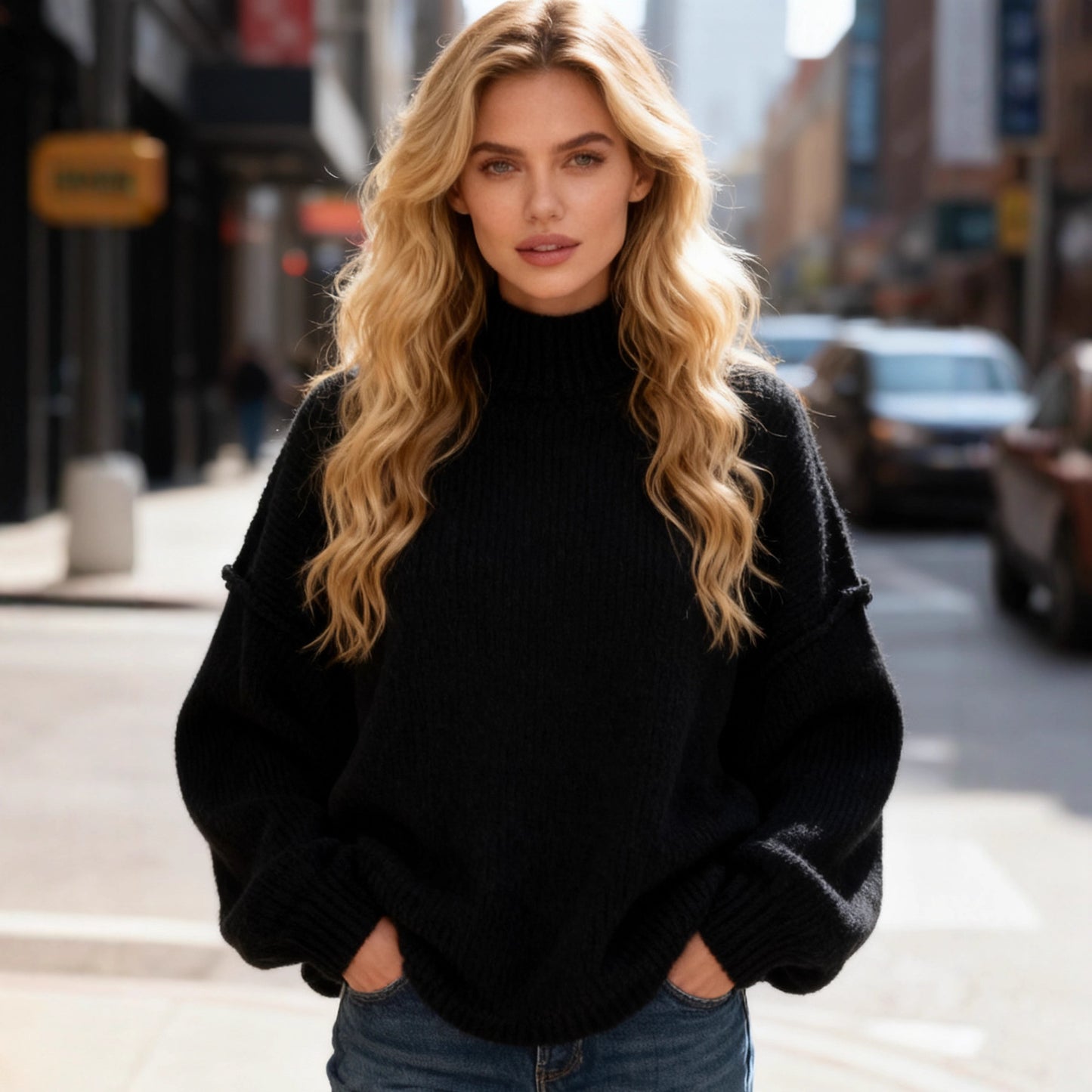 Semi High Neck Sweater