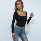 Simple Square Neck Jumpsuit Top