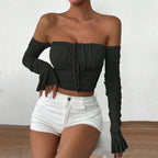 Black Pleated Pullover