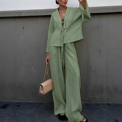 High-End Shirt Pants Casual Set