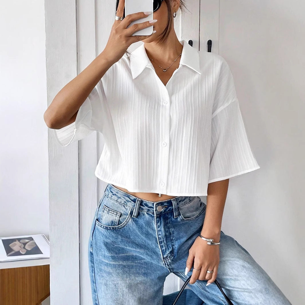 White Button Blouse