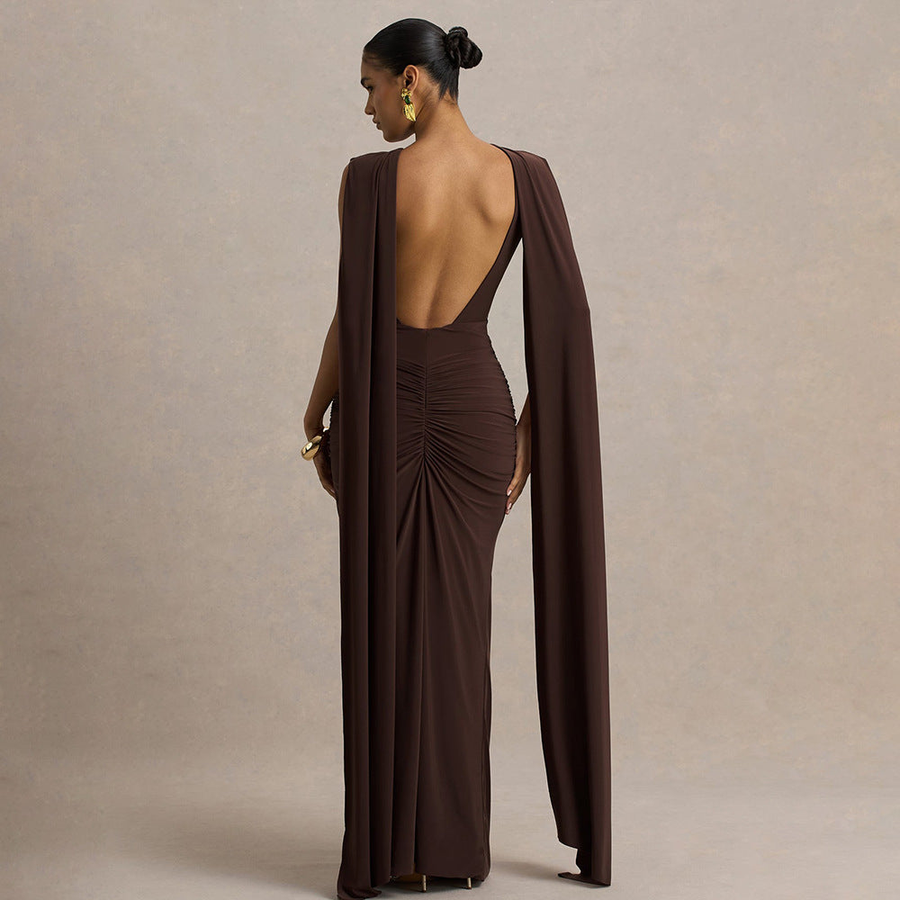 Figure-hugging Backless Dress