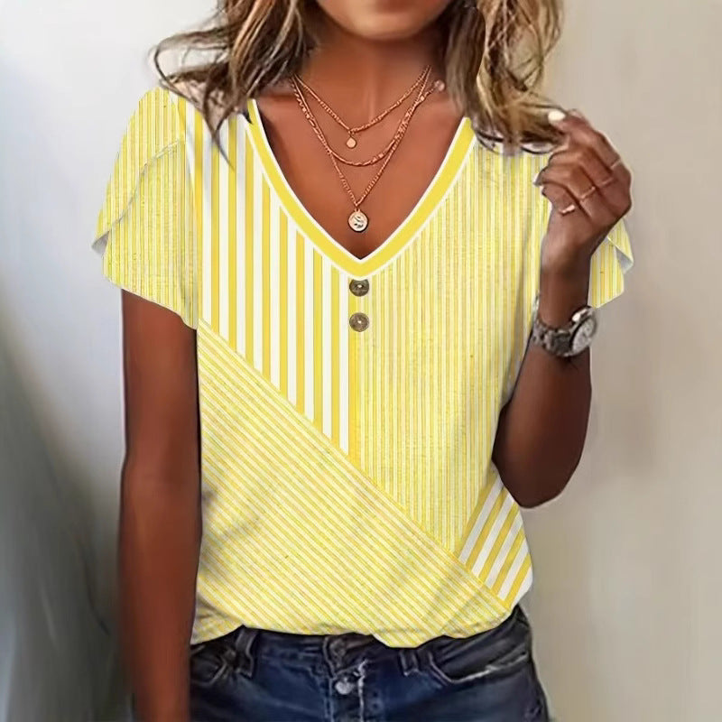 Striped Button-Up Top