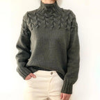 Braided Turtleneck Sweater