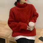Twisted High-Neck Sweater
