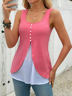 Color-Blocked Vest Top