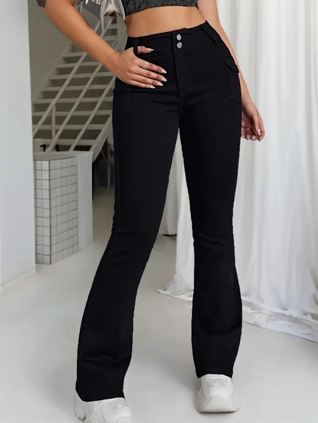 Elastic  Slim-Fit Jeans