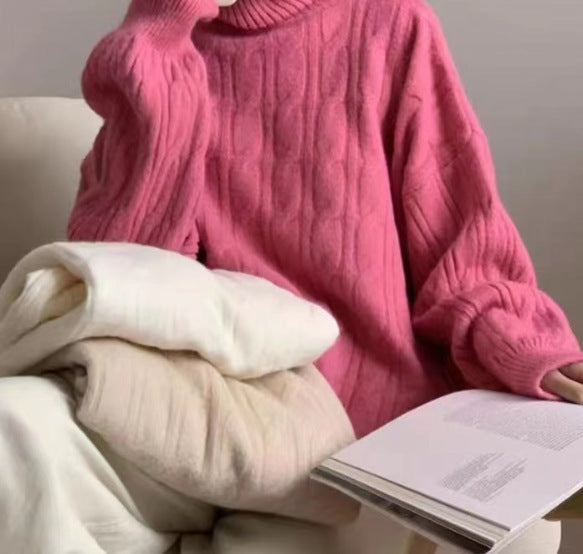 Twisted High-Neck Sweater