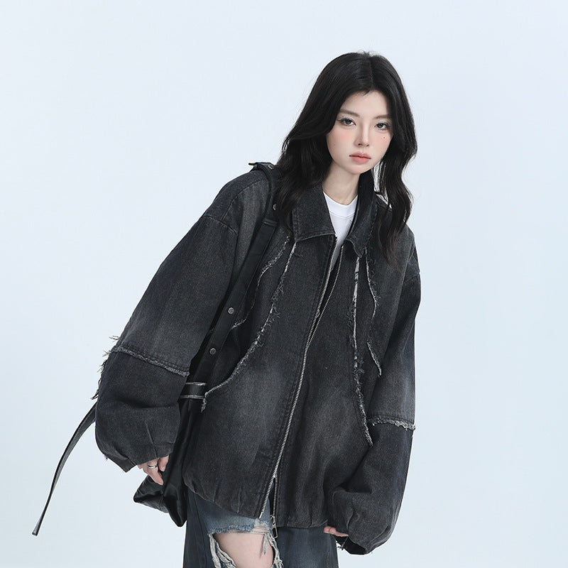 Raw Edge Denim Jacket