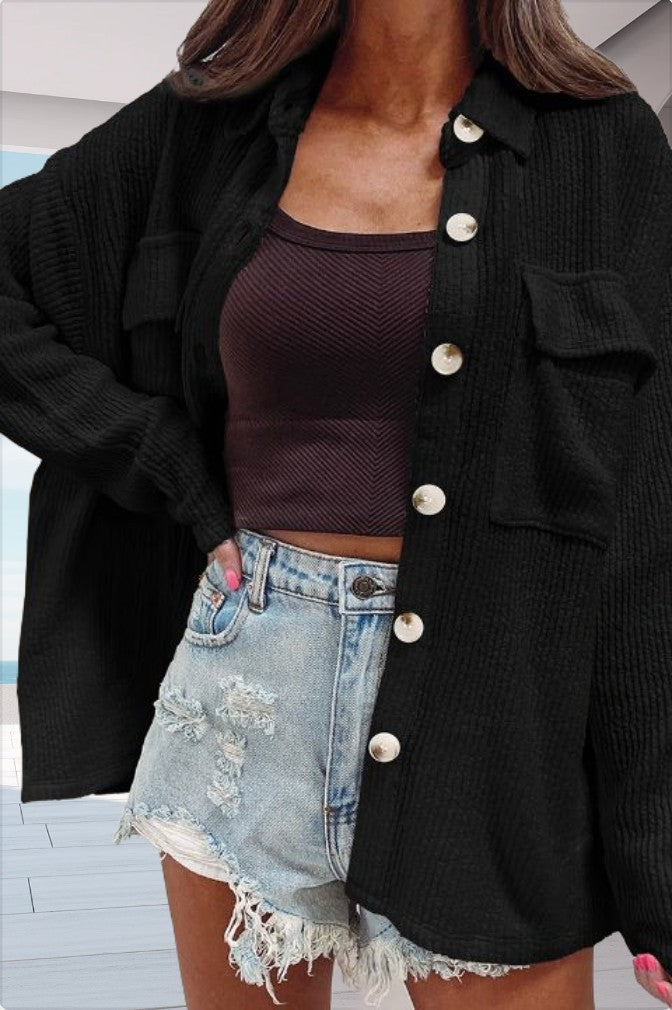 Loose Long-Sleeve Blouse