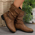 Mid-Calf Block Boots