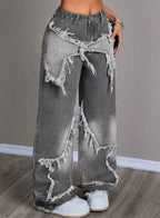 Retro Star Patchwork Jeans